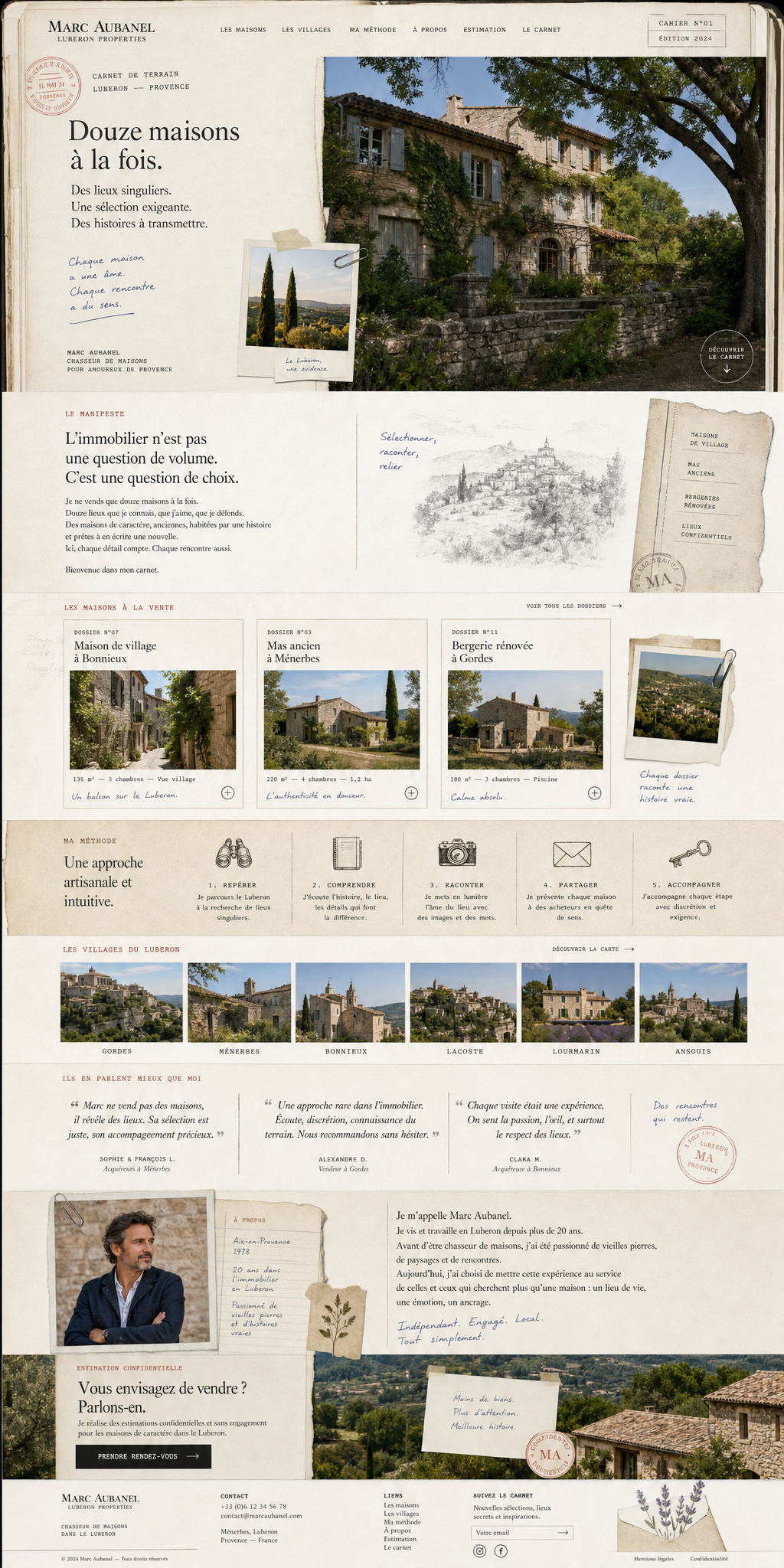 Référence A — Le carnet des maisons